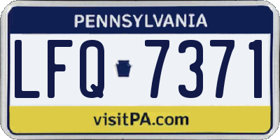 PA license plate LFQ7371