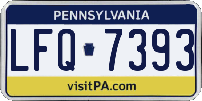 PA license plate LFQ7393