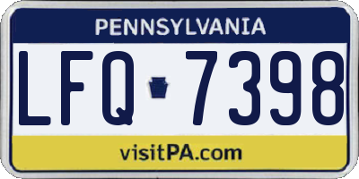 PA license plate LFQ7398