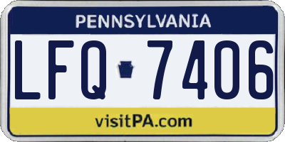 PA license plate LFQ7406