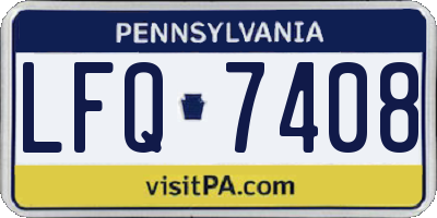 PA license plate LFQ7408