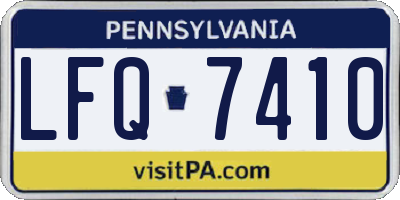 PA license plate LFQ7410