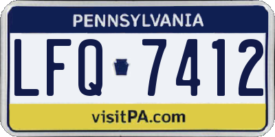 PA license plate LFQ7412