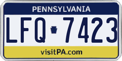 PA license plate LFQ7423