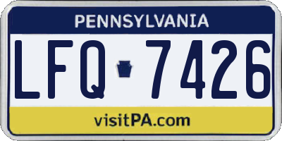 PA license plate LFQ7426