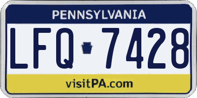 PA license plate LFQ7428
