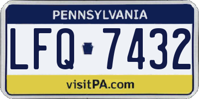 PA license plate LFQ7432