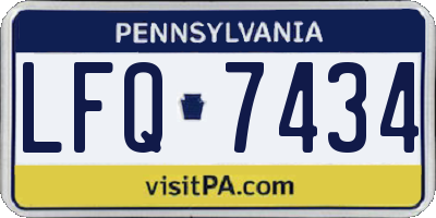 PA license plate LFQ7434