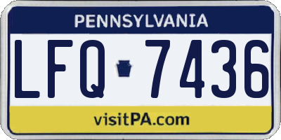 PA license plate LFQ7436