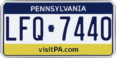 PA license plate LFQ7440