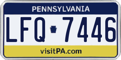 PA license plate LFQ7446