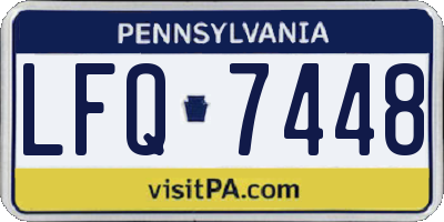 PA license plate LFQ7448
