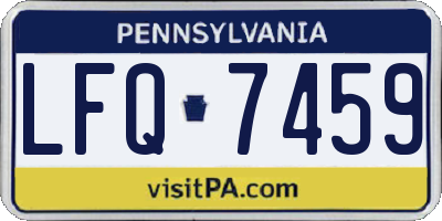 PA license plate LFQ7459