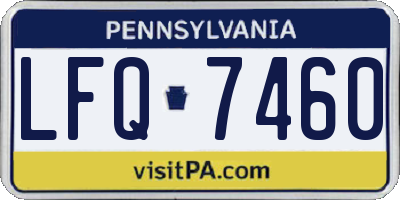 PA license plate LFQ7460