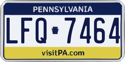 PA license plate LFQ7464