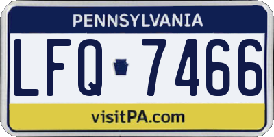 PA license plate LFQ7466