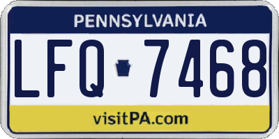 PA license plate LFQ7468