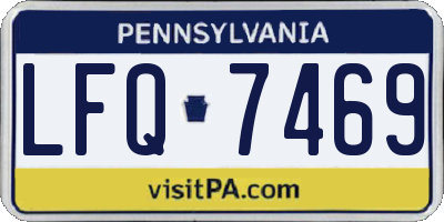 PA license plate LFQ7469