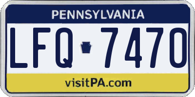 PA license plate LFQ7470