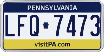 PA license plate LFQ7473