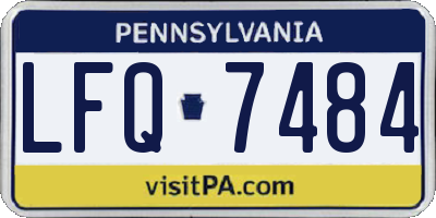 PA license plate LFQ7484