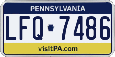 PA license plate LFQ7486