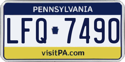 PA license plate LFQ7490