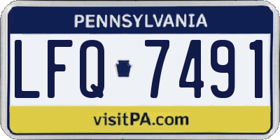 PA license plate LFQ7491