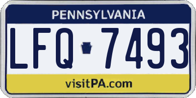 PA license plate LFQ7493