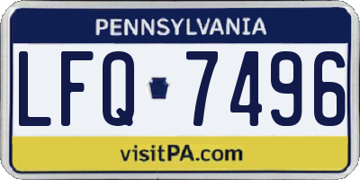 PA license plate LFQ7496