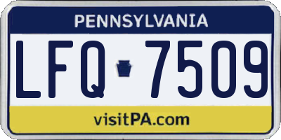 PA license plate LFQ7509