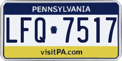 PA license plate LFQ7517