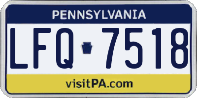 PA license plate LFQ7518