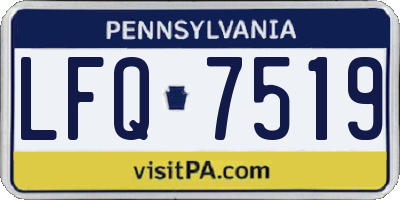 PA license plate LFQ7519