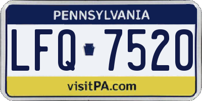 PA license plate LFQ7520