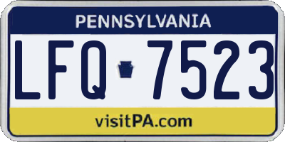 PA license plate LFQ7523