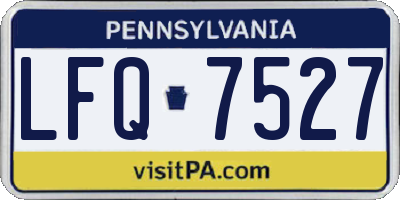 PA license plate LFQ7527