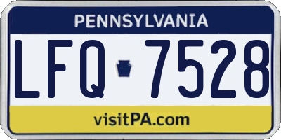 PA license plate LFQ7528