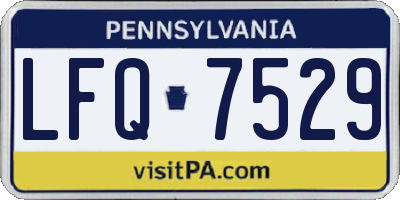 PA license plate LFQ7529