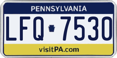 PA license plate LFQ7530