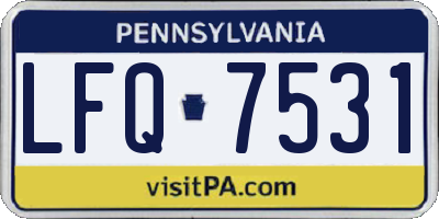 PA license plate LFQ7531