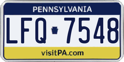 PA license plate LFQ7548