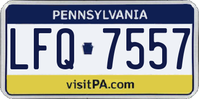 PA license plate LFQ7557