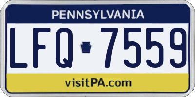 PA license plate LFQ7559