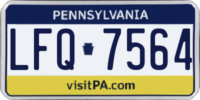 PA license plate LFQ7564