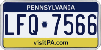 PA license plate LFQ7566