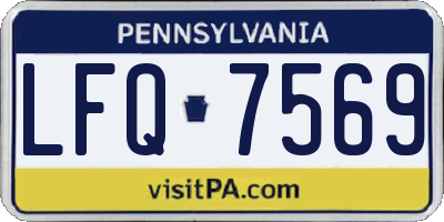 PA license plate LFQ7569