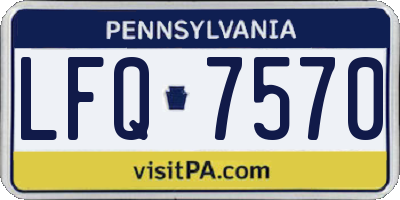 PA license plate LFQ7570