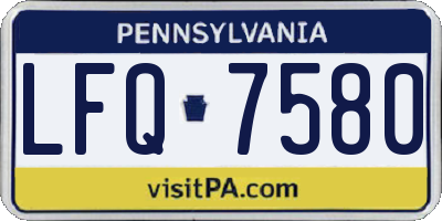 PA license plate LFQ7580