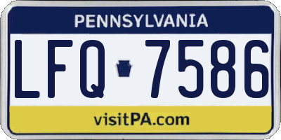 PA license plate LFQ7586